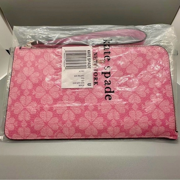NWT Kate Spade New York Lucy Spade Flower Medium L-Zip Wristlet (Retail $179) - Picture 8 of 8